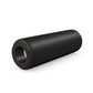 Luxury fitness equipment, handcrafted stretching roller with natural wood and luxurious leather. Customize in black base leather, beige accent leather and black ash wood. PENT. ROLA - Luxury Stretching Roller