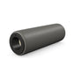 Luxury fitness equipment, handcrafted stretching roller with natural wood and luxurious leather. Customize in grey base leather, beige accent leather and black ash wood. PENT. ROLA - Luxury Stretching Roller