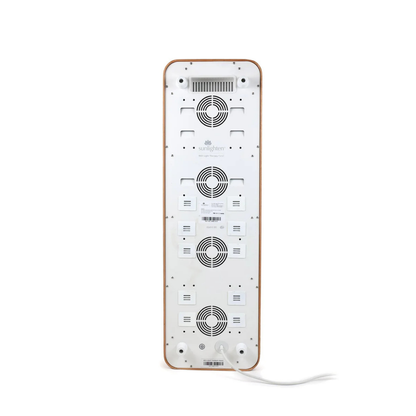 Back view of the Sunlighten Red Light Therapy Panel with ventilation slots and power input.