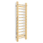Luxurious home gym equipment, luxury wall bar with removable rungs handcrafted with stainless steel and premium natural ash wood. PENT. SCALA