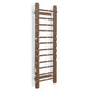 Luxurious home gym equipment, luxury wall bar with removable rungs handcrafted with stainless steel and premium natural walnut stained ash wood. PENT. SCALA