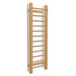 Luxurious home gym equipment, luxury fitness wall bar handcrafted with stainless steel and premium natural oak wood. PENT. SCALA