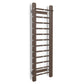 Luxurious home gym equipment, luxury fitness wall bar handcrafted with stainless steel and premium natural dark walnut wood. PENT. SCALA