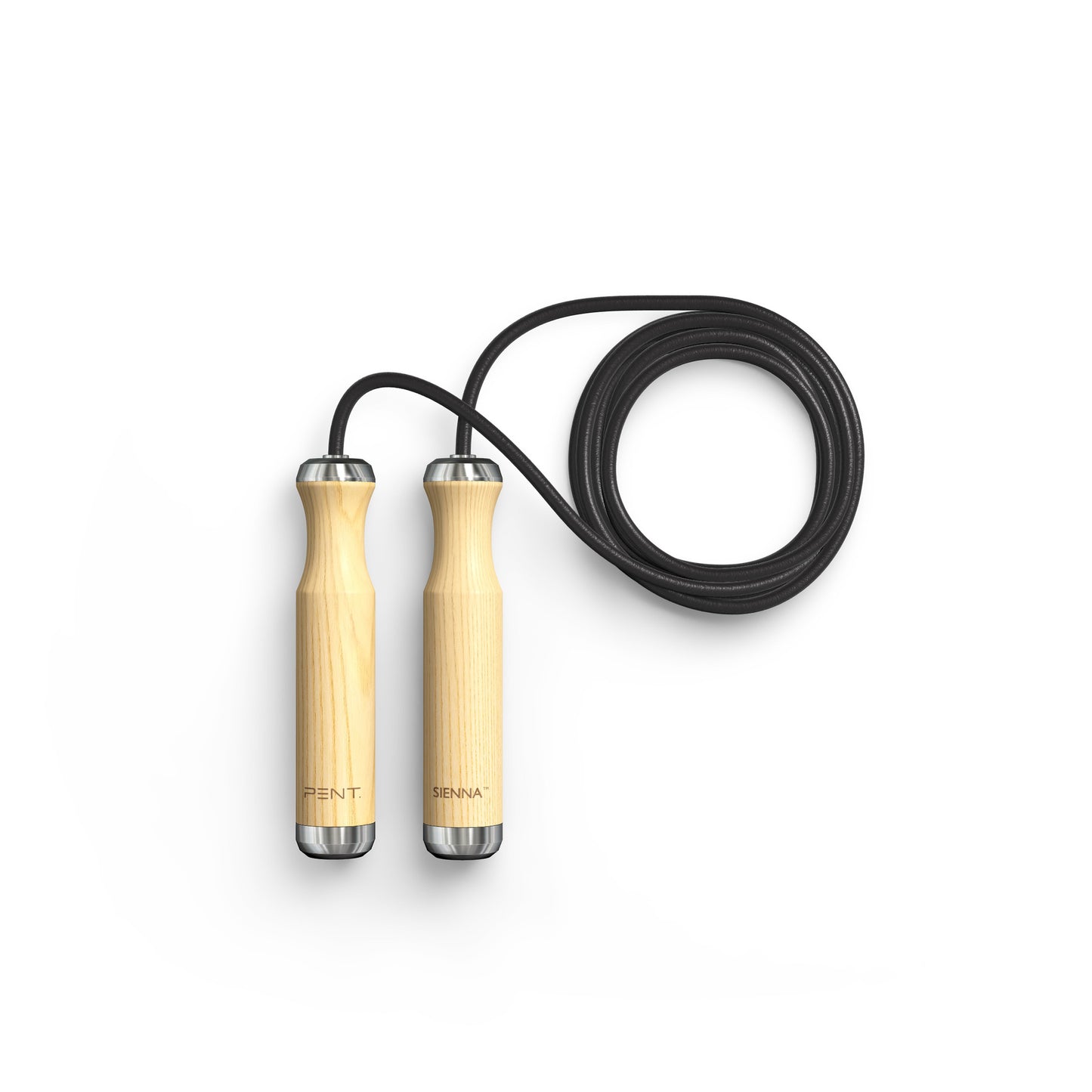  Luxury exercise equipment, luxurious skipping rope handcrafted from the finest natural wood, in natural ash wood finish. PENT. SIENNA - Luxury Skipping Rope