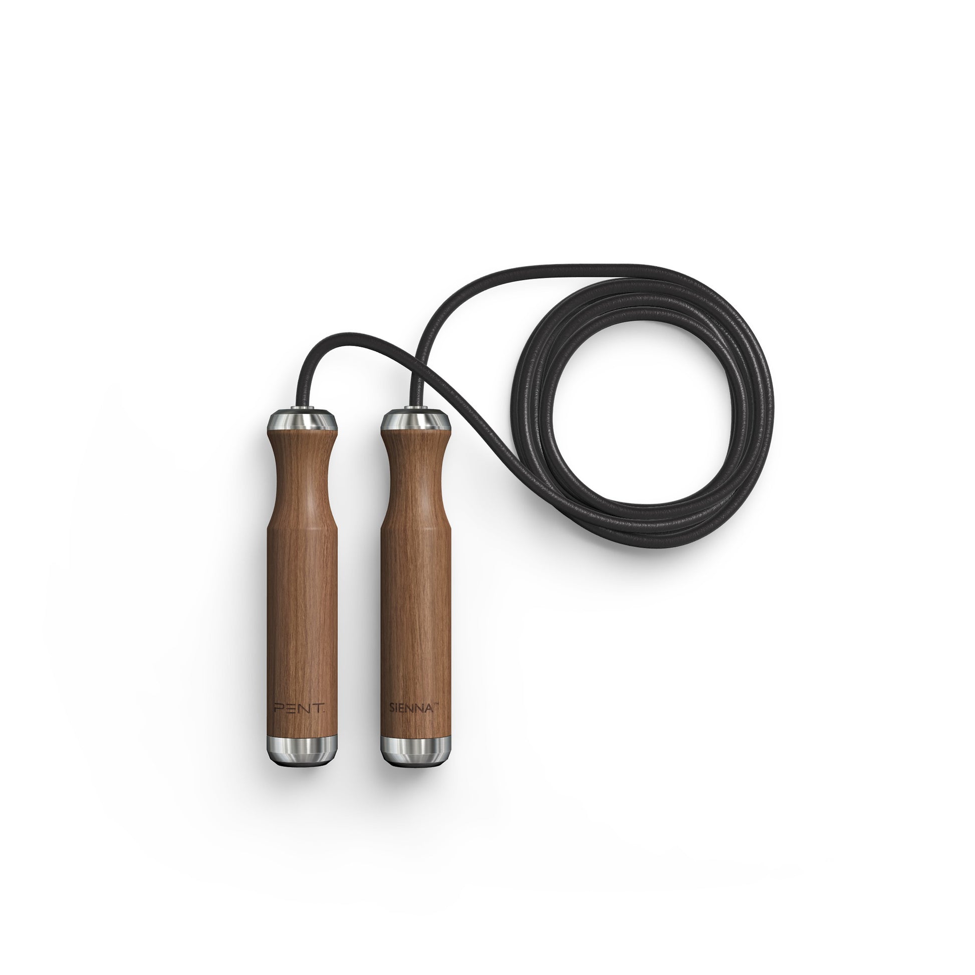  Luxury exercise equipment, luxurious skipping rope handcrafted from the finest natural wood, in natural walnut wood finish. PENT. SIENNA - Luxury Skipping Rope