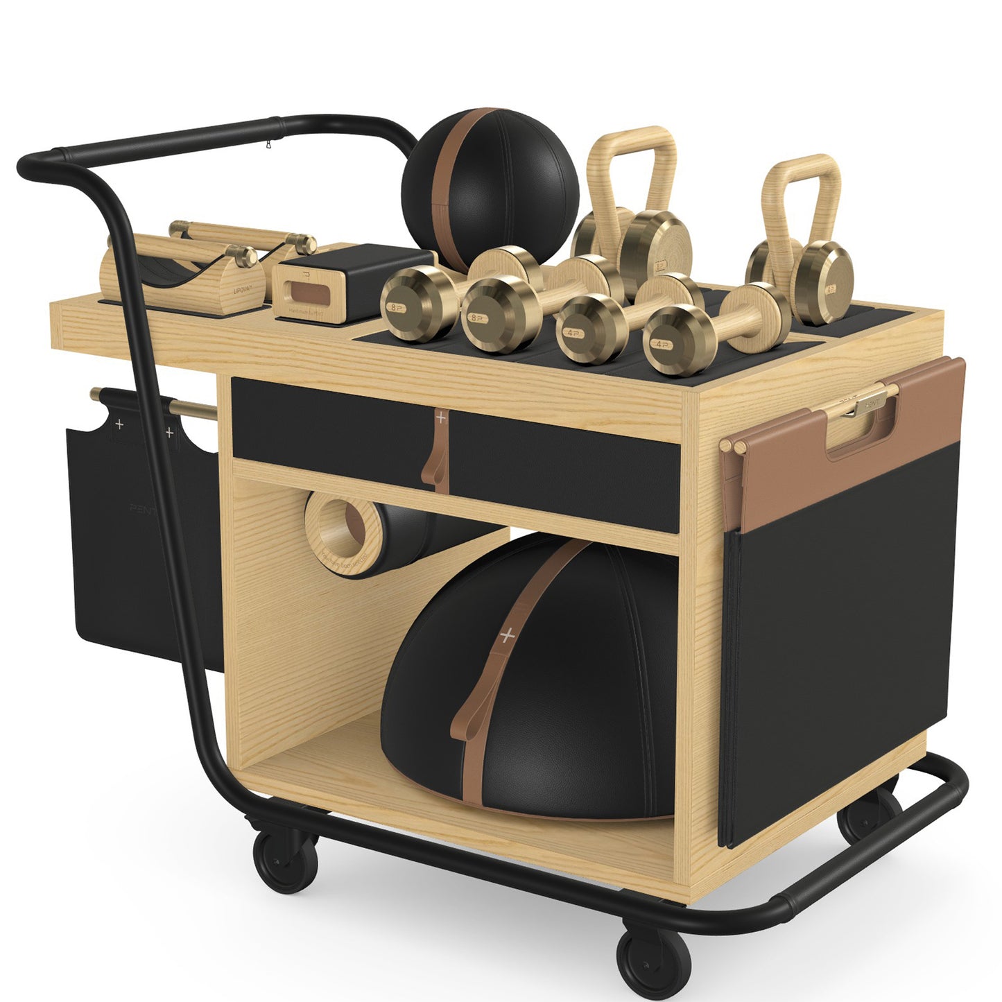 PENT. SOPHIA - In Gold - Luxury Fitness Equipment Mobile Set