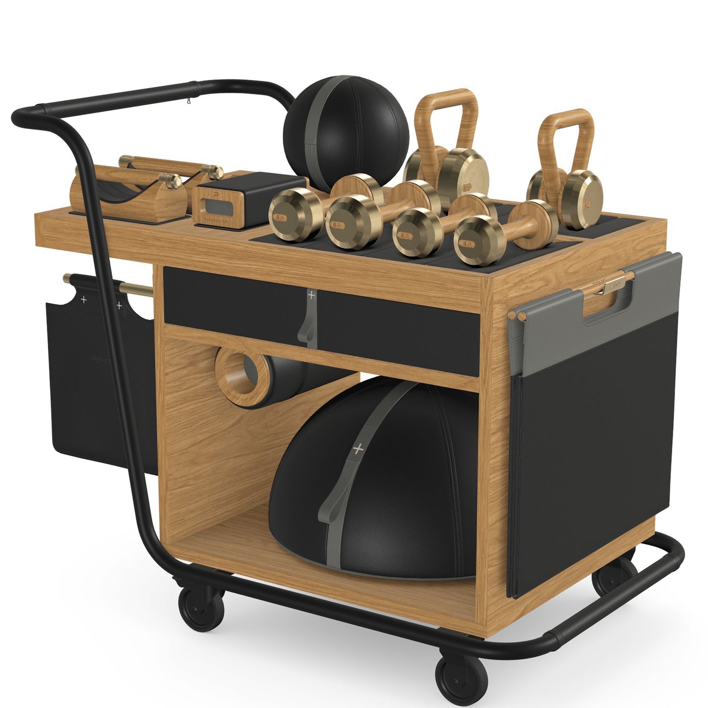 PENT. SOPHIA - In Gold - Luxury Fitness Equipment Mobile Set