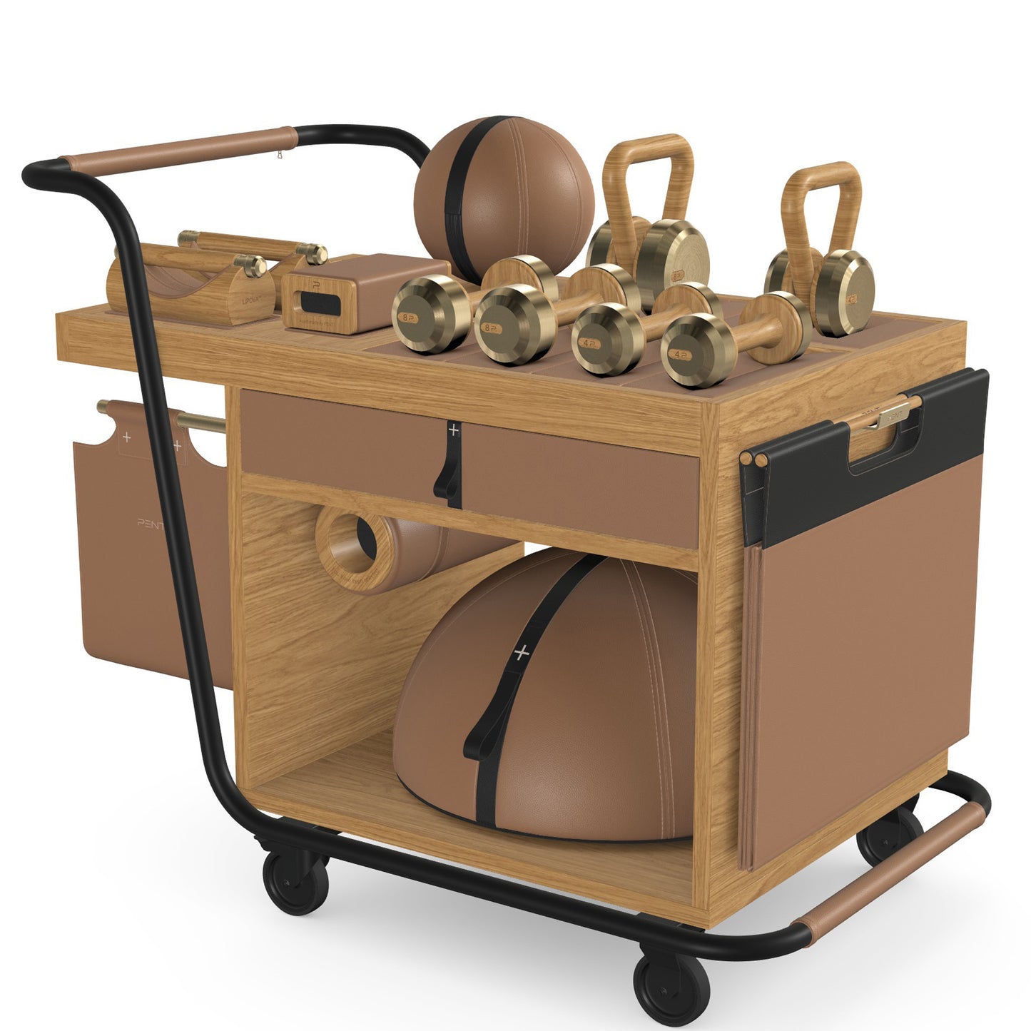 PENT. SOPHIA - In Gold - Luxury Fitness Equipment Mobile Set