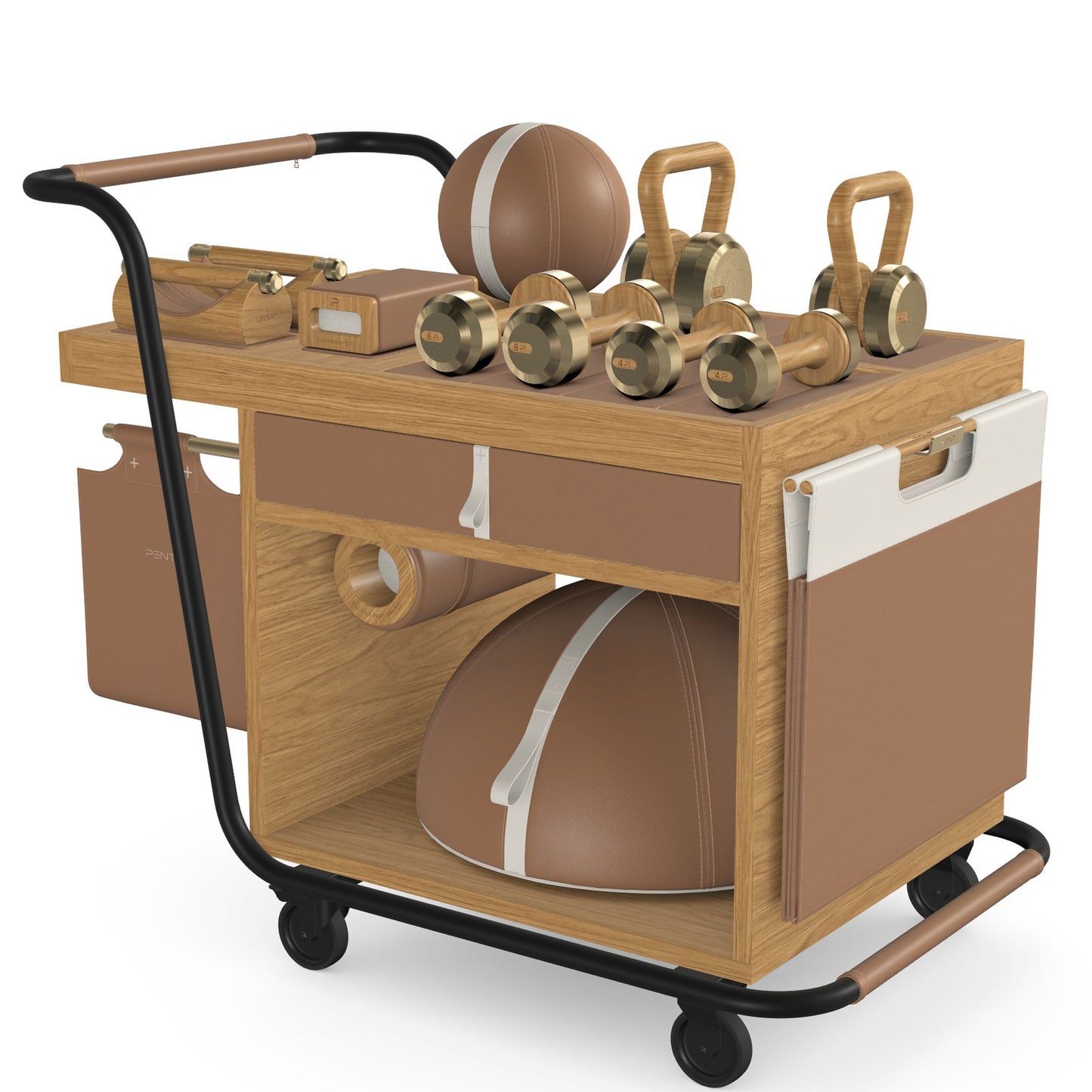 PENT. SOPHIA - In Gold - Luxury Fitness Equipment Mobile Set