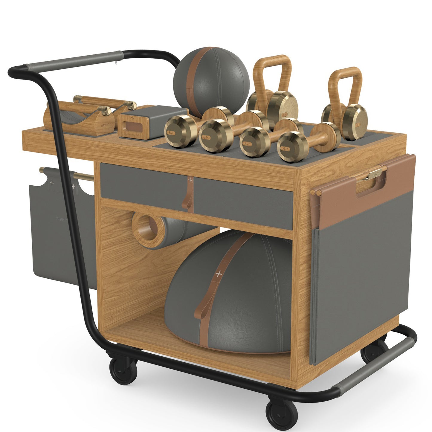 PENT. SOPHIA - In Gold - Luxury Fitness Equipment Mobile Set
