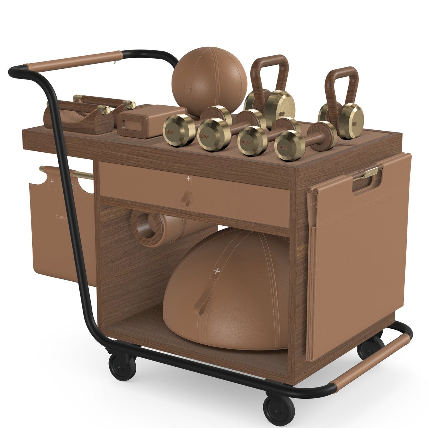 PENT. SOPHIA - In Gold - Luxury Fitness Equipment Mobile Set