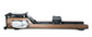 Sideview of a luxury fitness equipment, wooden water rowing machine for full-body workout with the soothing sounds of water. Stil-Fit Flow One - Rowing Machine with water resistance