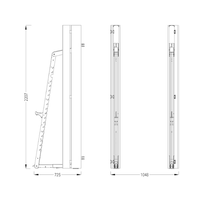 (Dimension Images) A luxurious squat rack made with natural wood and stainless steel, perfect for a large range of activities. NOHRD Squat Rack