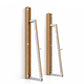 A luxurious squat rack made with natural ash wood and stainless steel, perfect for a large range of activities. NOHRD Squat Rack
