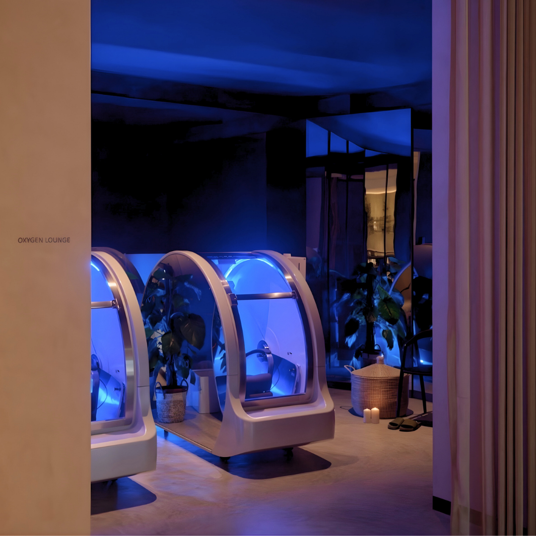 Luxury AirPod mHBOT pod for advanced oxygen therapy and faster recovery.
