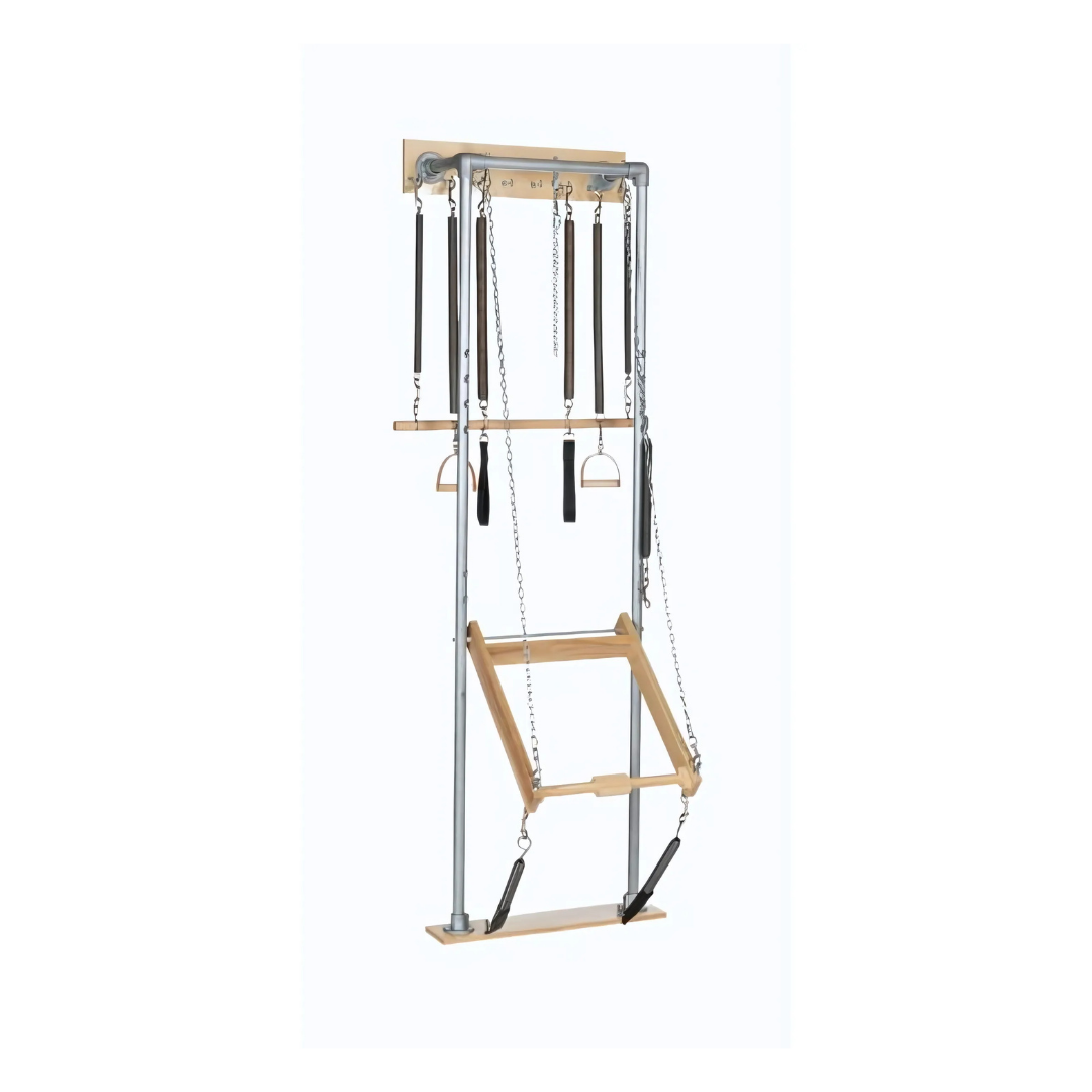 PILATES SCANDINAVIA Wall Unit – handcrafted Swedish Pilates equipment with steel frame.