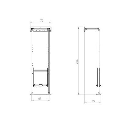PILATES SCANDINAVIA Wall Unit + High Mat – dimensons