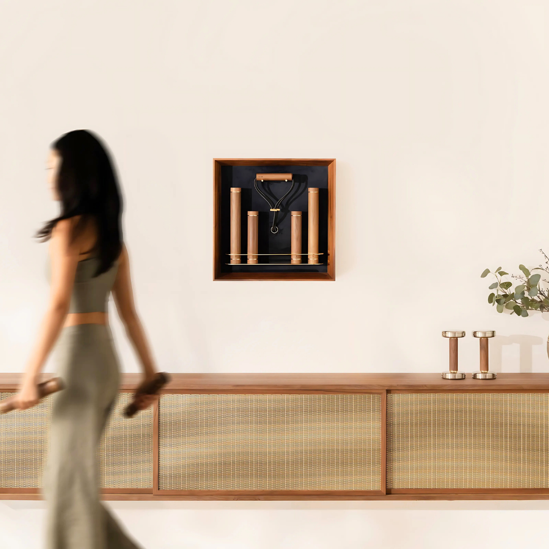 Wall-mounted fitness set blending seamlessly with contemporary interiors.