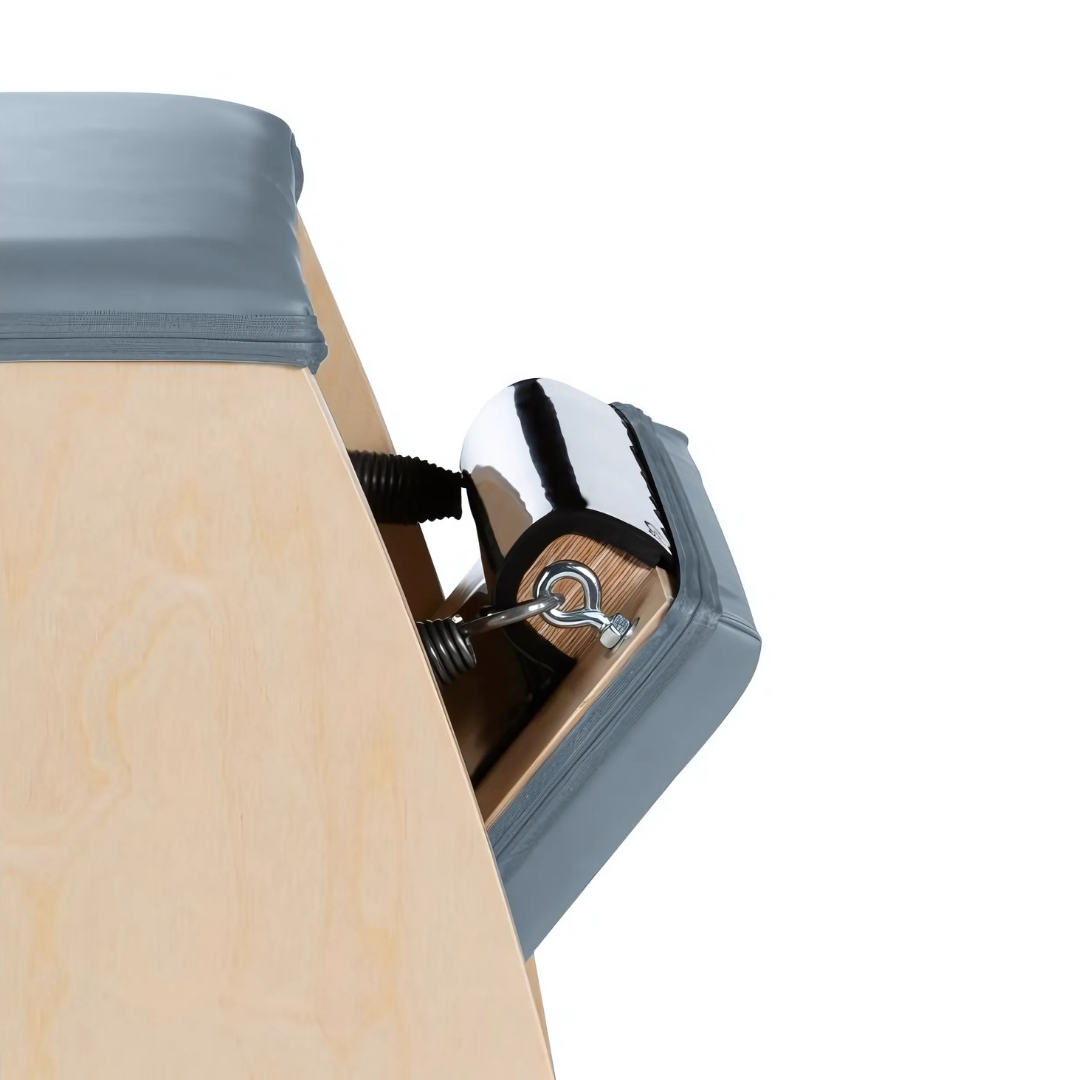 Close-up of ash and birch wood frame with smooth natural finish.