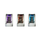 Three hyperbaric oxygen therapy in revive model with purple, orange, and blue colour lights. AirPod - Mild Hyperbaric Oxygen Therapy