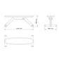 Dimension information for Luxury home gym equipment, exercise bench handcrafted with stainless steel, premium Italian leather and natural wood. PENT. BANKA - Luxury Exercise Bench