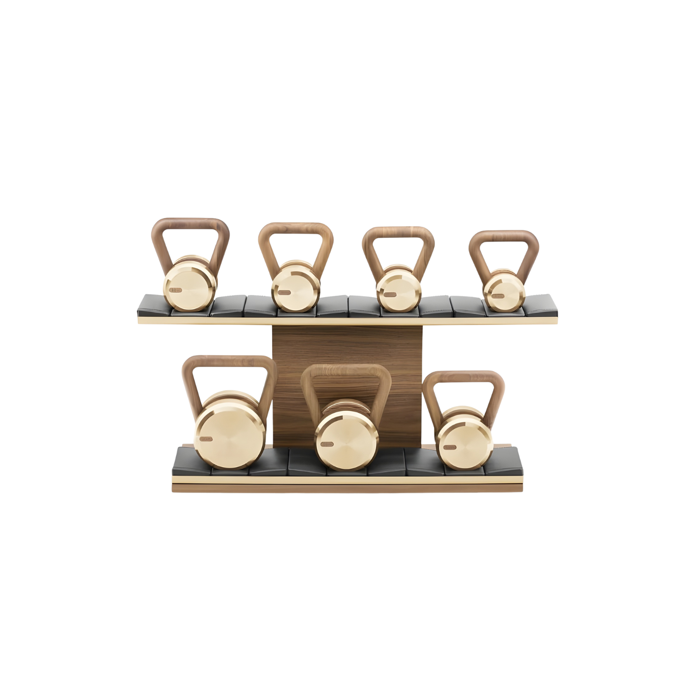 PENT. LOVA Set - In Gold - Kettlebells on a Horizontal Stand