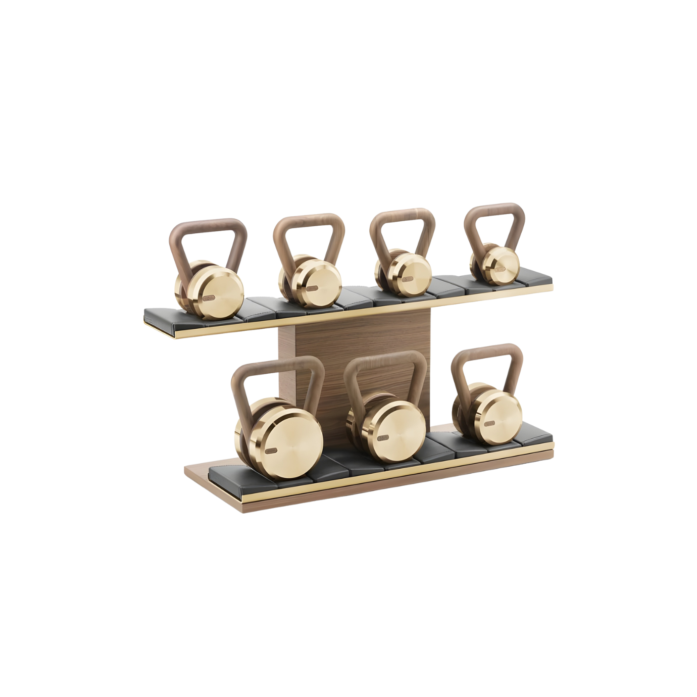 PENT. LOVA Set - In Gold - Kettlebells on a Horizontal Stand