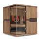 A full-spectrum infrared sauna with premium wood finish. Model (Discover), 4 person capacity. Sunlighten - mPulse Smart Infra Red Sauna