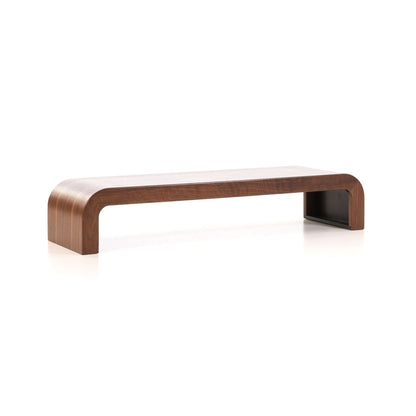 Details view of the bench from the luxury fitness equipment, Nohrd Stepbox - all in one fitness box made with natural walnut wood.