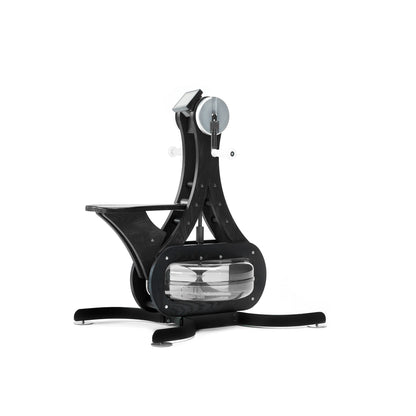 Luxury gym equipment, made with natural black wood, for cardio workout. NOHRD WaterGrinder.