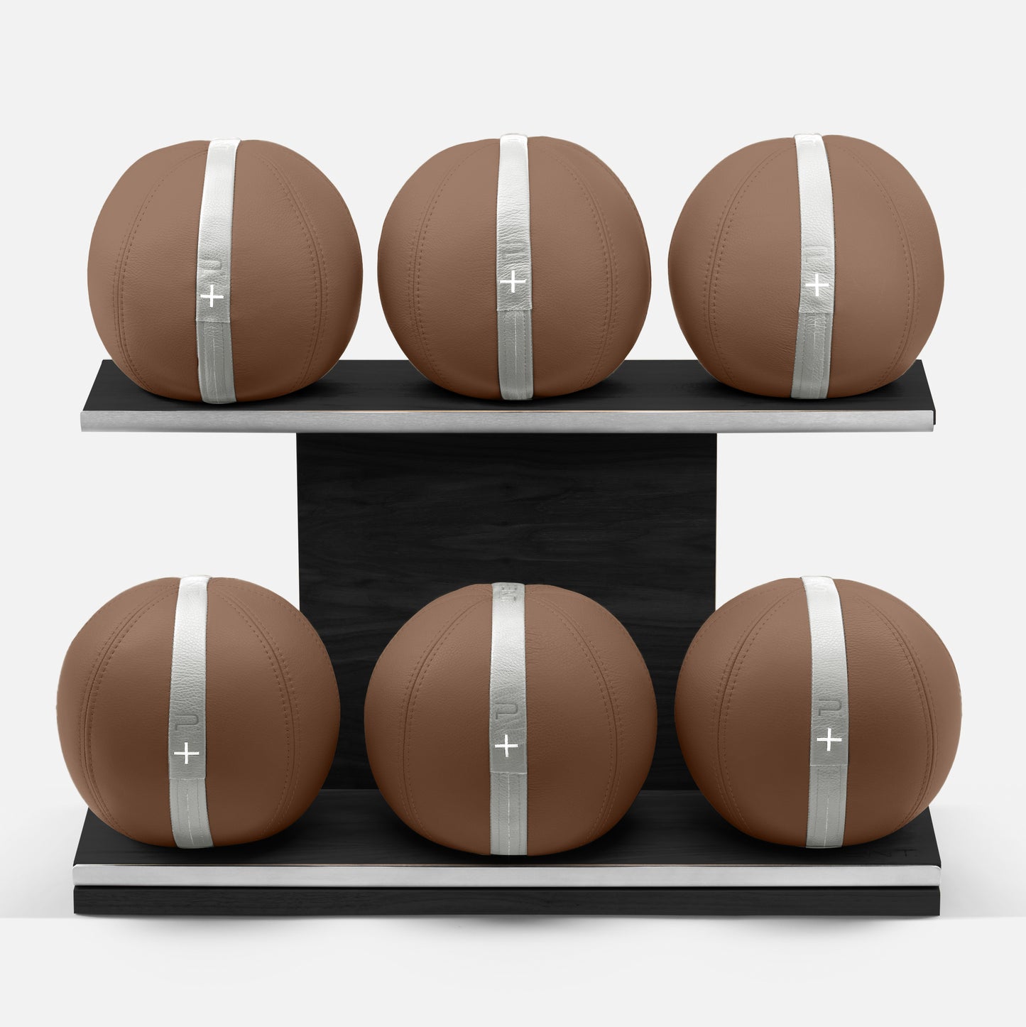 MOXA Set - Set of Handcrafted Weighted Balls on horizontal wooden stand