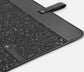 Close up view of the luxurious handcrafted yoga and fitness mat made from natural cork and premium Italian leather. PENT. ASA - Luxury Yoga & Fitness Mat