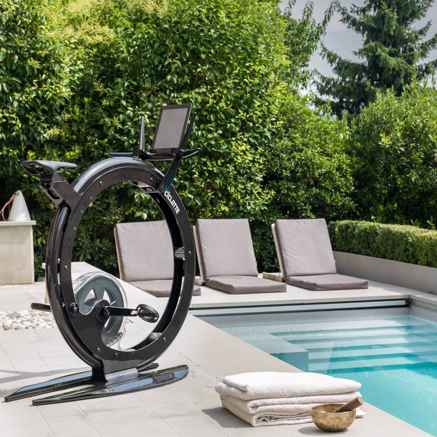Luxury Home Gym Equipment - Ciclotte Carbon Fibre Bike in Black by Cycling Bears.
