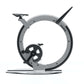 A luxury gym equipment, designer exercise bike in grey steel color, handcrafted from Italy. Ciclotte Bike - Designer Exercise Bike
