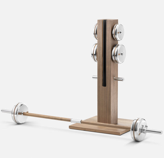 Luxury Fitness Equipment - Bespoke Barbell. Wood and Stainless Steel. PENT LESNA. Cycling Bears