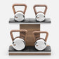 Luxury Fitness Equipment - Bespoke Kettlebells. Wood and Stainless Steel. PENT LOVA. Cycling Bears