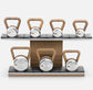 Luxury Fitness Equipment - Bespoke Kettlebells. Wood and Stainless Steel. PENT LOVA. Cycling Bears