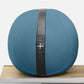 Close up view of the PENT x Cycling Bears moxa leather weighted ball in blue color. Crafted from luxurious natural leather. Best leather medicine ball. Ready Stock.
