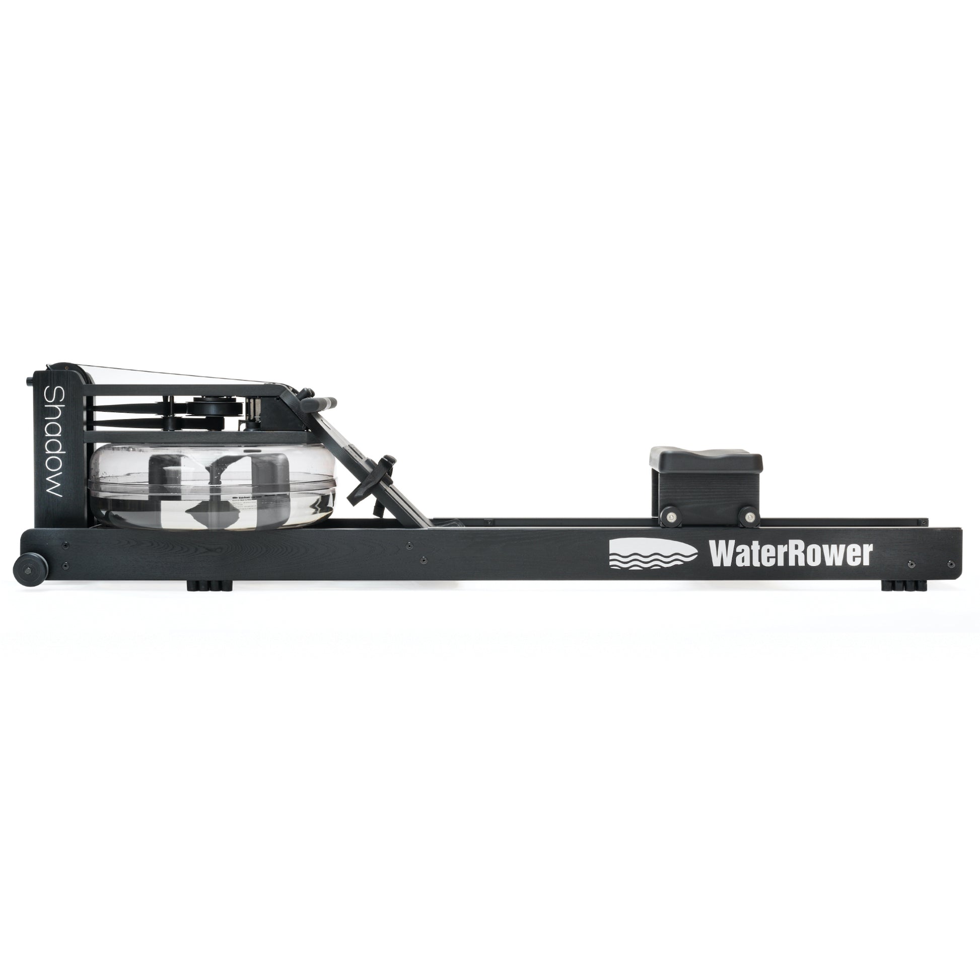 A luxurious home gym equipment, rowing machine with water resistance, made with high quality wood in black wood finish. NOHRD Water Rower S4 - Rowing Machine