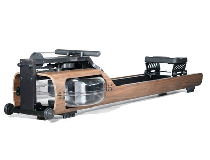 Wooden Rowing Machine for full body Cardio Workout at home. Mimics rowing on water and can be stowed away in a small space.