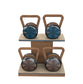 LOVA Set - Kettlebells on a Horizontal Wooden Stand
